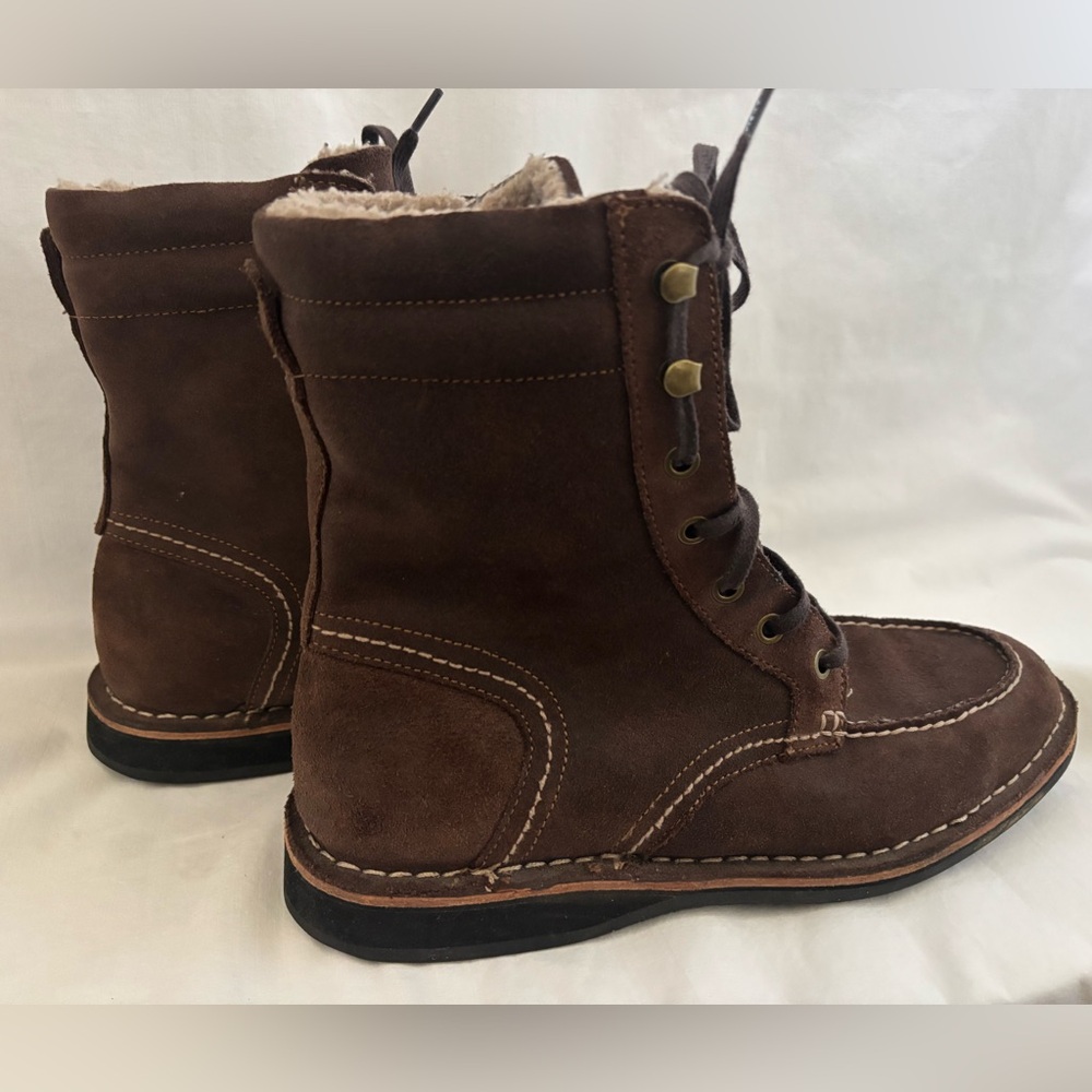 Andrew Marc Amdorsps Men's Brown Leather Boots Size 9 dark brown